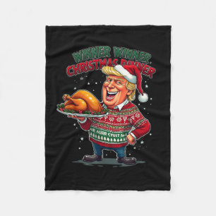 Funny Trump Spaß Gewinner Weihnachtsessen Gewinner Fleecedecke