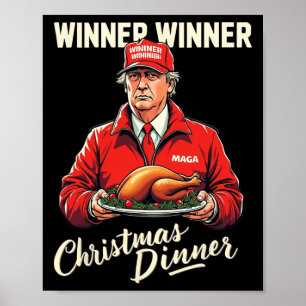 Funny Trump Spaß Gewinner Weihnachtsessen Gewinner Poster