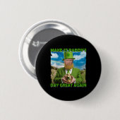 Funny Trump St Patricks Day St Paddys Day Gre Button (Vorne & Hinten)