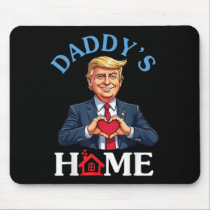 Funny Trump Style Heart Hands Daddys Zuhause Vater Mousepad