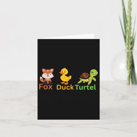 Funny Trump Subtle Fox Duck Turtle Süße Tier 1 Karte (Vorderseite)