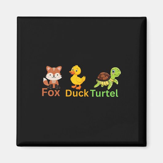 Funny Trump Subtle Fox Duck Turtle Süße Tier 1 Magnet (Vorne)