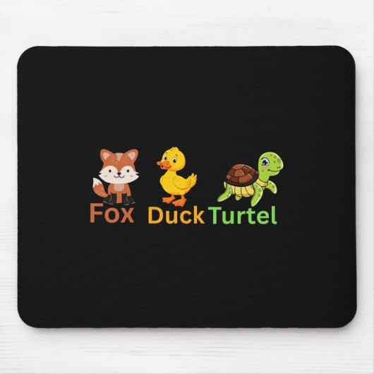 Funny Trump Subtle Fox Duck Turtle Süße Tier 1 Mousepad (Vorne)