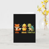 Funny Trump Subtle Fox Duck Turtle Süße Tier Karte (Gelbe Blume)