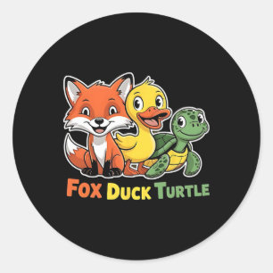 Funny Trump Subtle Fox Duck Turtle Süße Tier Runder Aufkleber