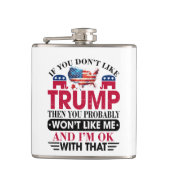 Funny Trump Supporter Flask Flachmann (Vorderseite)