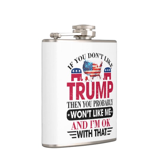 Funny Trump Supporter Flask Flachmann (Rechts)