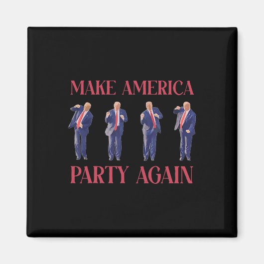 Funny Trump tanzen Magnet (Vorne)