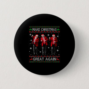 Funny Trump tanzen Weihnachten wieder großartig ma Button