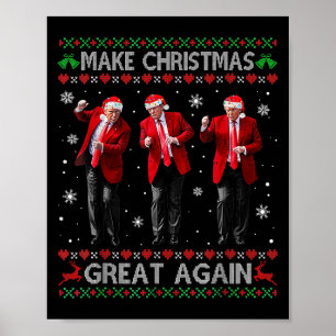 Funny Trump tanzen Weihnachten wieder großartig ma Poster