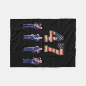 Funny Trump tanzt Amerika 47 Trump tanzt Men Wom Fleecedecke (Vorderseite (Horizontal))