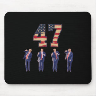 Funny Trump tanzt Amerika 47 Trump tanzt Men Wom Mousepad
