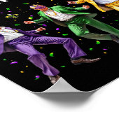 Funny Trump tanzt Mardi Gras wieder groß Poster (Ecke)