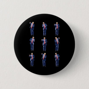 Funny Trump tanzt wie ein Felon und wählt Trump Button