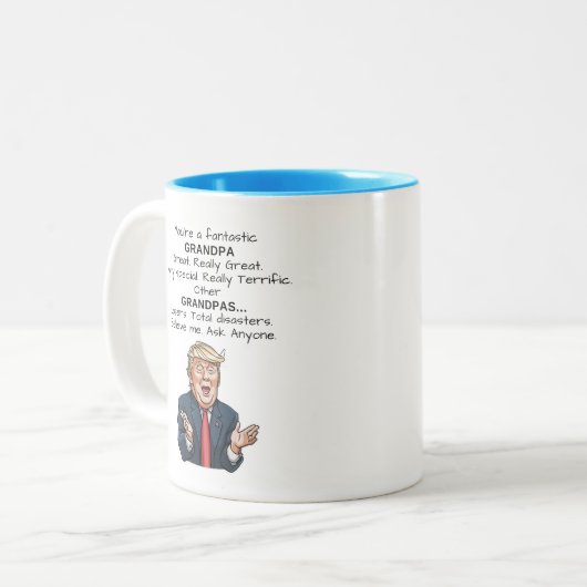 Funny Trump Terrier Opa Kaffee Tasse Kaffee-Cup (Vorderseite Links)