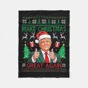 Funny Trump Ugly Xmas Sweater Make Christmas Great Fleecedecke