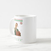 Funny Trump Ugly Xmas Sweater Make Christmas Great Kaffeetasse (Vorderseite Links)