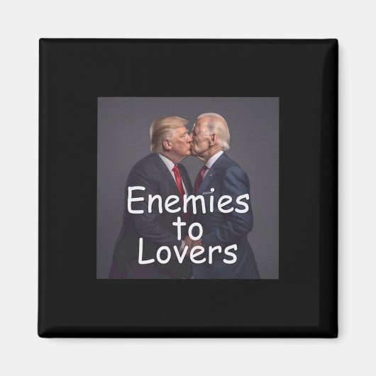 Funny Trump und Biden Küssen Magnet (Vorne)
