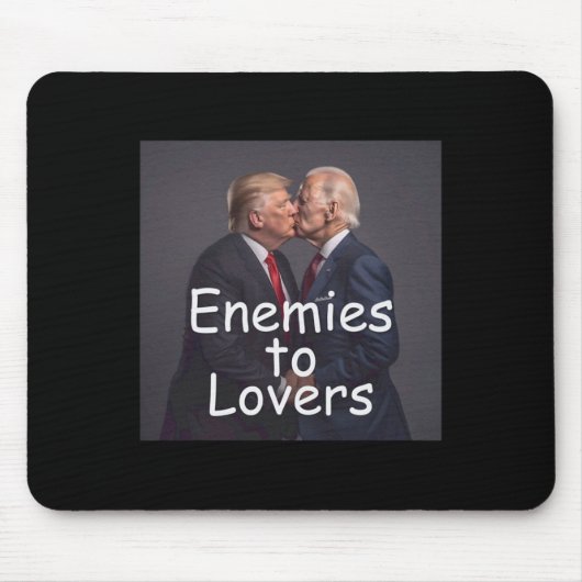 Funny Trump und Biden Küssen Mousepad (Vorne)
