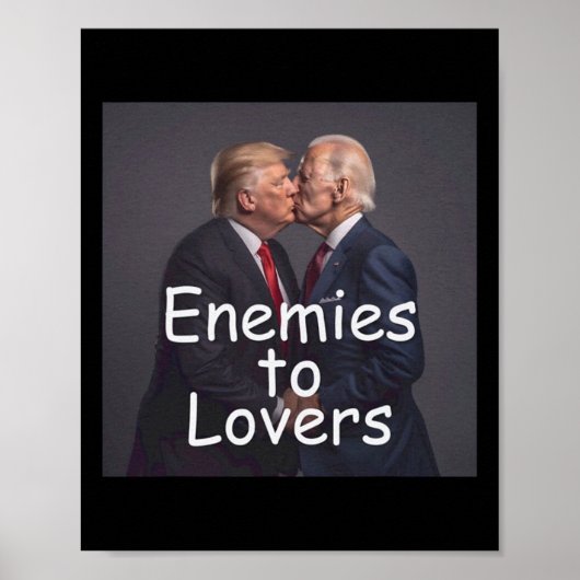 Funny Trump und Biden Küssen Poster (Vorne)