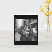 Funny Trump und Katze Karte (Gelbe Blume)