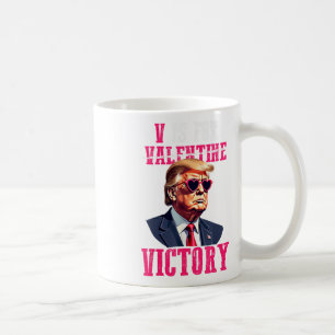 Funny Trump Valentinstag V ist für den Sieg Trumps Kaffeetasse