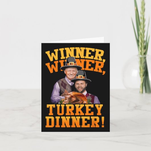 Funny Trump Vance Gewinner Gewinner Türkei Abendes Karte (Vorderseite)