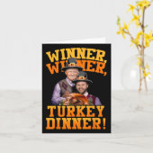 Funny Trump Vance Gewinner Gewinner Türkei Abendes Karte (Gelbe Blume)