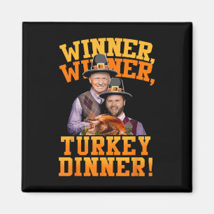 Funny Trump Vance Gewinner Gewinner Türkei Abendes Magnet