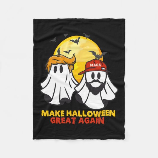 Funny Trump Vance Ghost Mega Hat Halloween Gr Fleecedecke (Vorderseite)