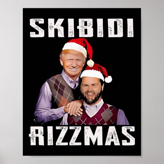 Funny Trump Vance Skibidi Rizzmas Weihnachten G Poster (Vorne)