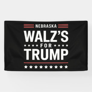 Funny Trump Vance Walz für Trump Nebraska Banner