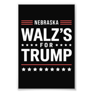Funny Trump Vance Walz für Trump Nebraska Fotodruck