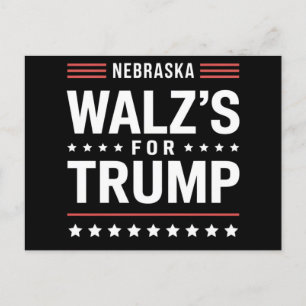 Funny Trump Vance Walz für Trump Nebraska Postkarte