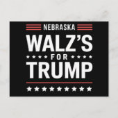 Funny Trump Vance Walz für Trump Nebraska Postkarte (Vorderseite)