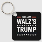 Funny Trump Vance Walz für Trump Nebraska Schlüsselanhänger (Vorderseite)