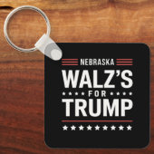 Funny Trump Vance Walz für Trump Nebraska Schlüsselanhänger (Vorderseite)