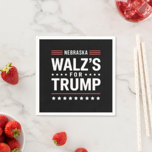 Funny Trump Vance Walz für Trump Nebraska Serviette