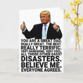 Funny Trump Vater Birthday Karte (Gelbe Blume)