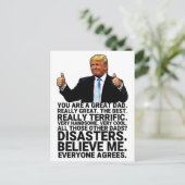 Funny Trump Vater Geburtstagskarte Postkarte (Stehend Vorderseite)