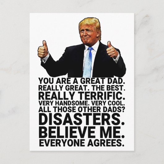 Funny Trump Vater Geburtstagskarte Postkarte (Vorderseite)