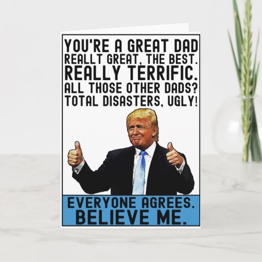 Funny Trump Vater Geschenk für Vatertag Karte (Vorderseite)