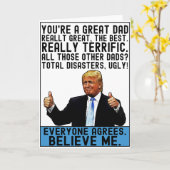 Funny Trump Vater Geschenk für Vatertag Karte (Gelbe Blume)