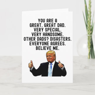 Funny Trump Väter Tag & Geburtstag Geschenk für Va Karte