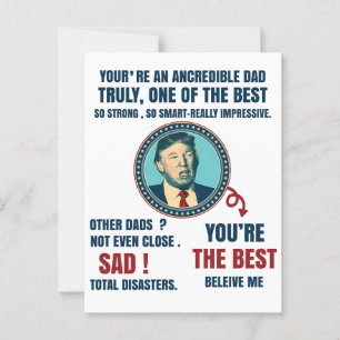 Funny trump Vater-Tagesgeschenk Postkarte
