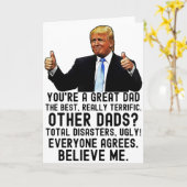Funny Trump Vatertag Card Karte (Gelbe Blume)