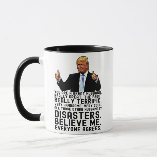 Funny Trump Vatertag Geschenk für Ehemann Tasse (Links)