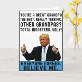 Funny Trump Vatertag Geschenk für Großvater Karte (Gelbe Blume)