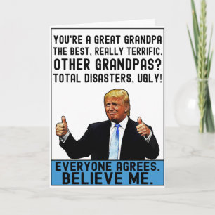 Funny Trump Vatertag Geschenk für Großvater Karte
