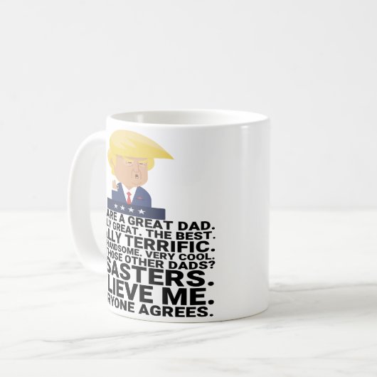 Funny Trump Vatertag Kaffeetasse (Vorderseite Links)